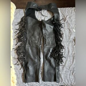 ARTS Black Riding Chaps with Fringe